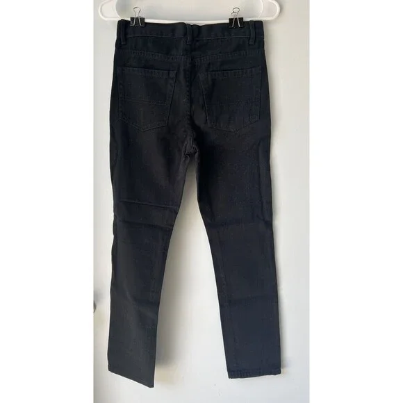 The Children's Place Boys Jeans Adjustable Skinny 100% Cotton Black Size 12 NWOT - Picture 2 of 7